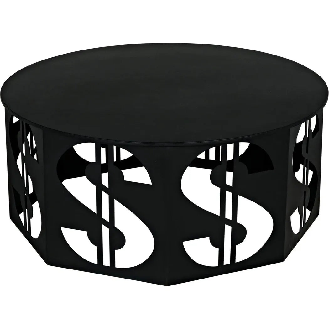 Dollar Coffee Table, Black Steel