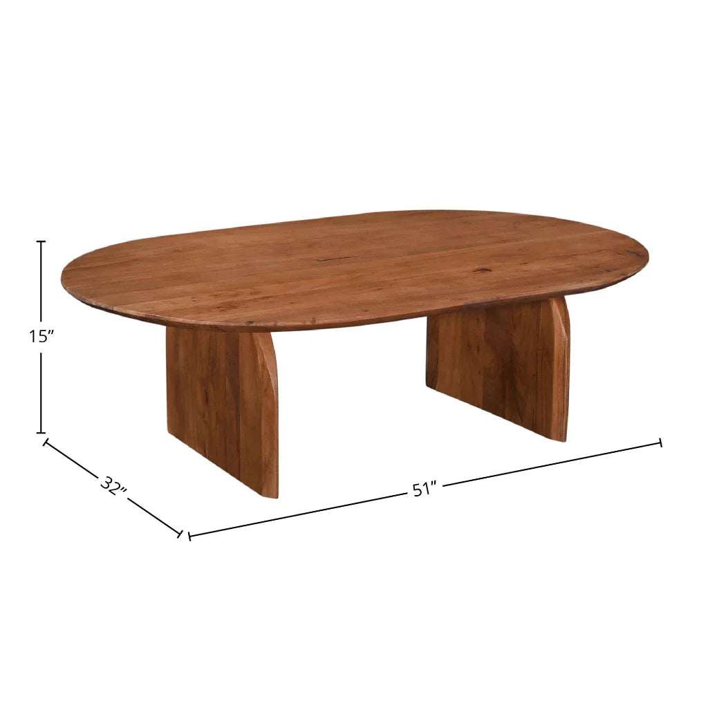 Domingo Midcentury Oval Coffee Table - view 12