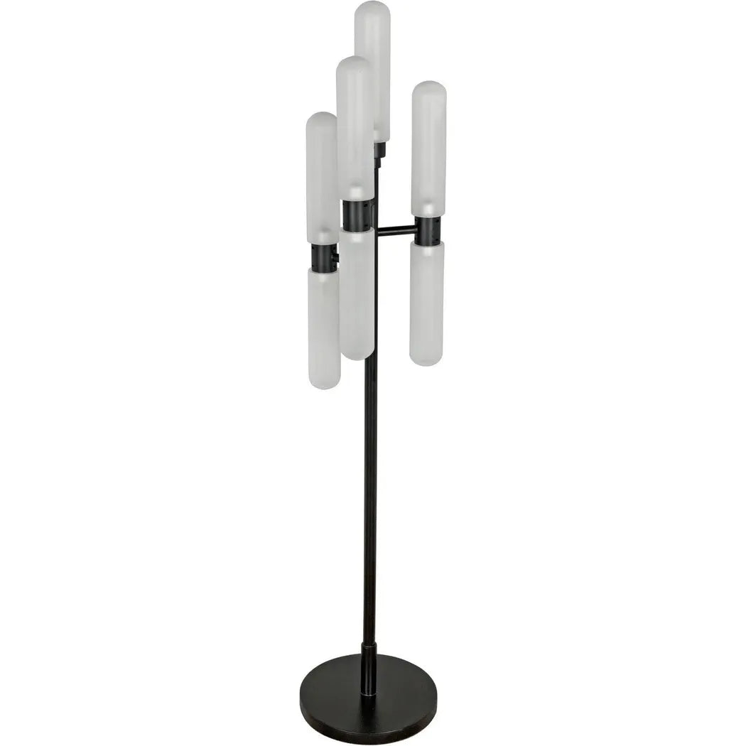 Dominique Floor Lamp, Black Metal