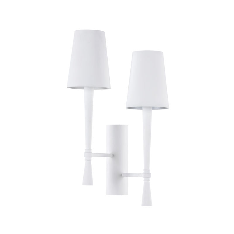 Dumas Plaster Steel Crafted Wall Sconce-Wall Sconces-Wildwood-LOOMLAN