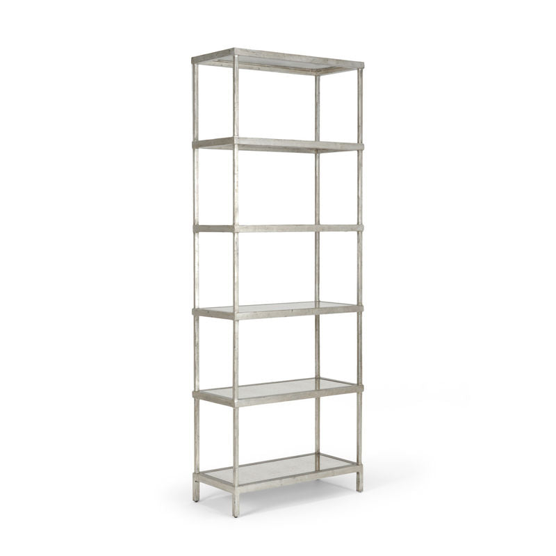 Durable Iron Frame Classic Etagere-Etageres-Chelsea House-Silver-LOOMLAN