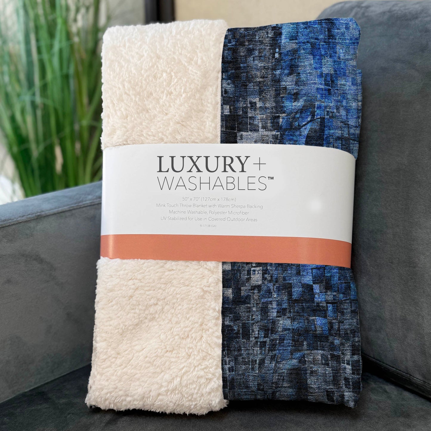 Addison Rugs Dust Echo Blue Washable Indoor-Outdoor Rug