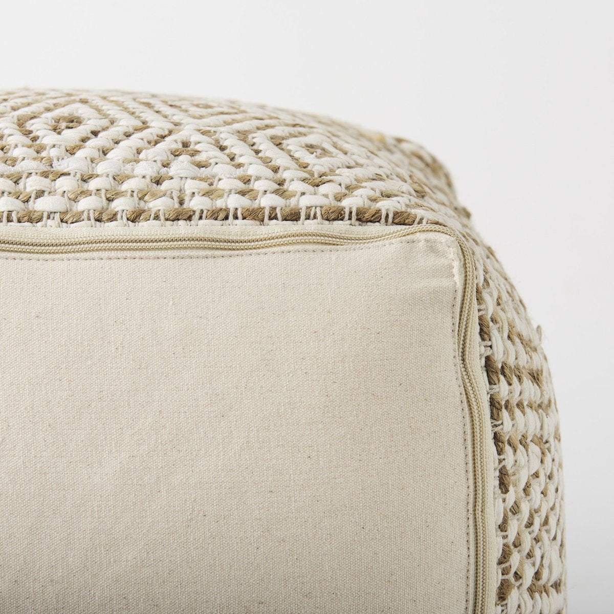 Mercana Ekani Cream Cotton Pouf