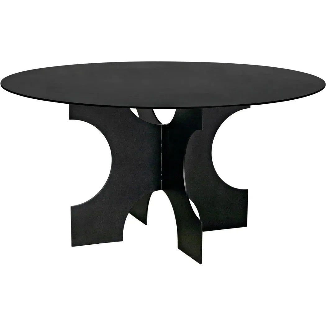 Element Dining Table, Black Metal