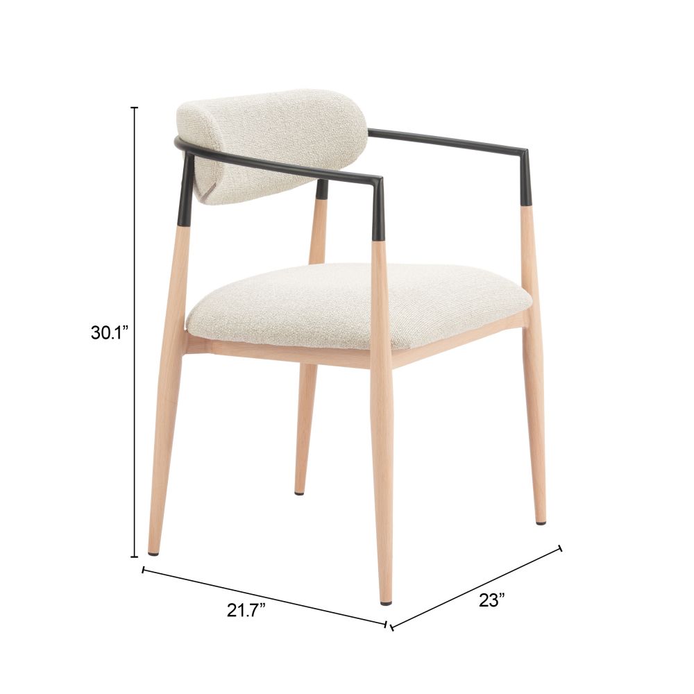 Zuo Modern Equinox Textured Fabric Dining Chair