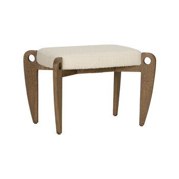 Wildwood Eyelet White Modern Vanity Stool