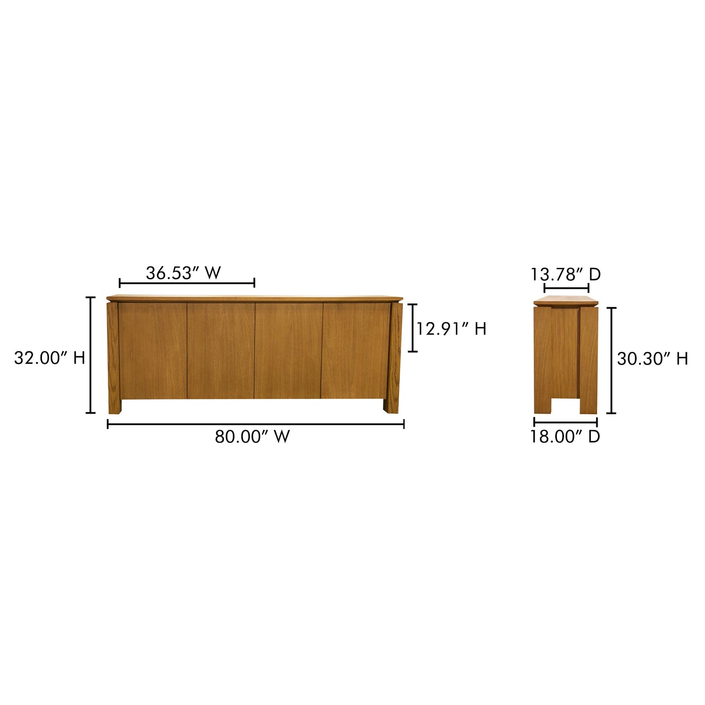 Brook Country Oak With Floating Design Sideboard