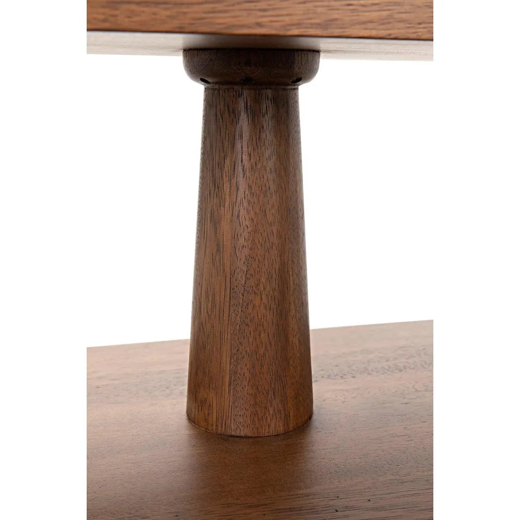 Fatima Wood Rectangle Side Table