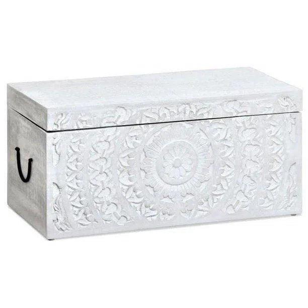 LOOMLAN Feyloren Rectangular White Trunks (Set of 2)
