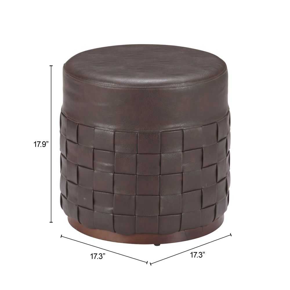 Zuo Modern Filo Faux Leather Ottoman