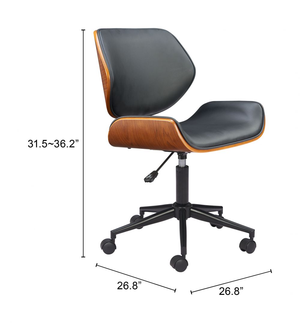 Zuo Modern Flex Faux Leather Low Back Office Chair