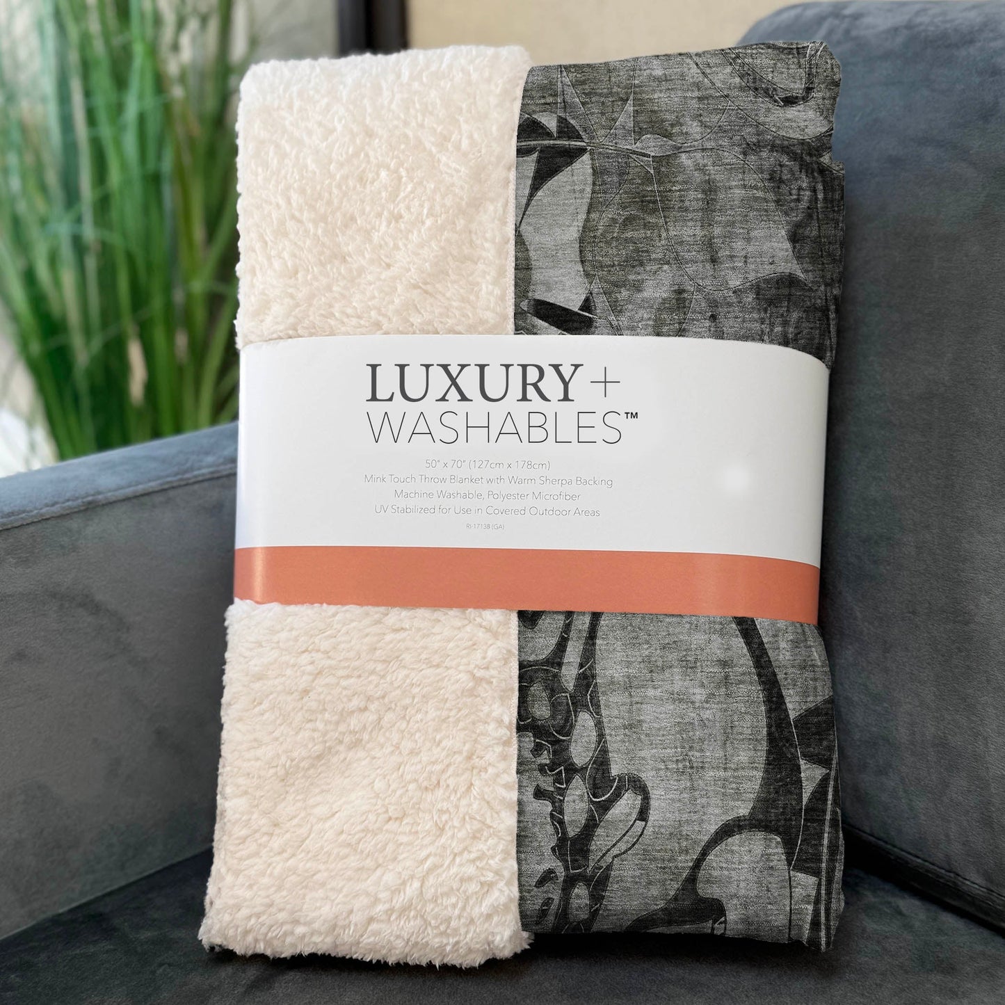 Addison Rugs Floral Grey Washable Indoor-Outdoor Rug