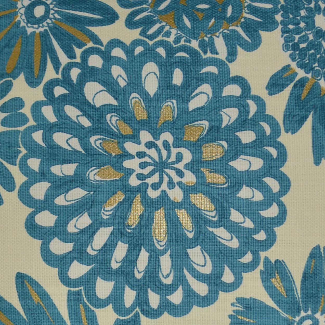 D.V. Kap Flower Pops Peacock Blue Throw Pillow Insert