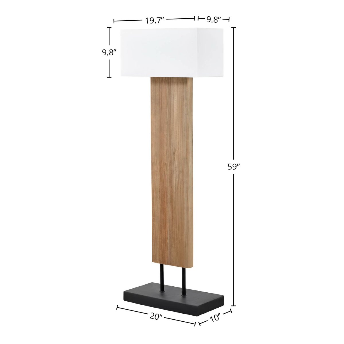 LH Home Fonte Wooden Standing Floor Lamp