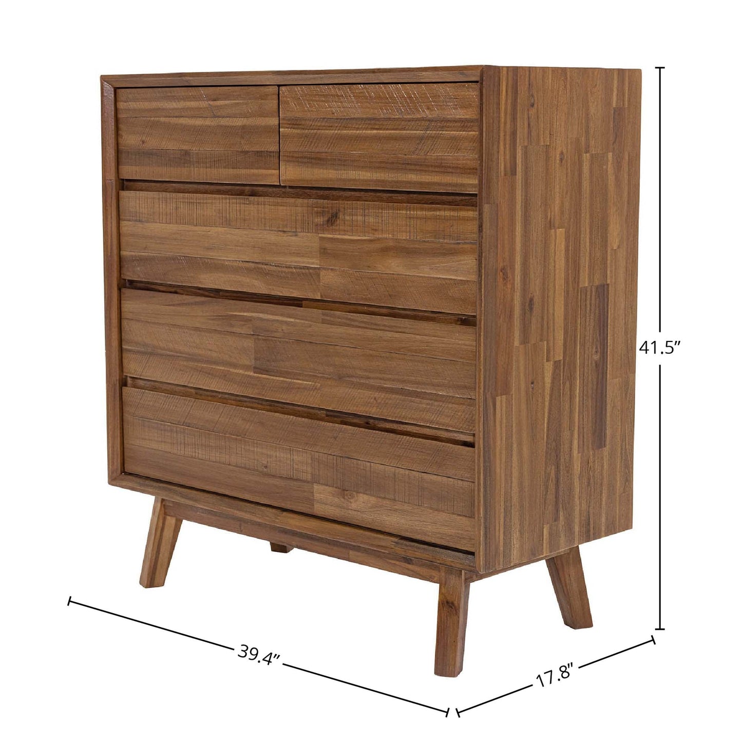 LH Home Gia Five Drawers Wood Chest