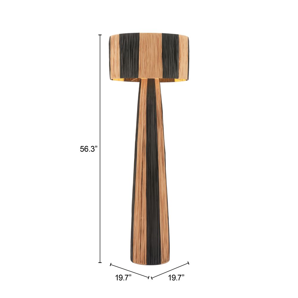 Zuo Modern Gala Steel Black Floor Lamp