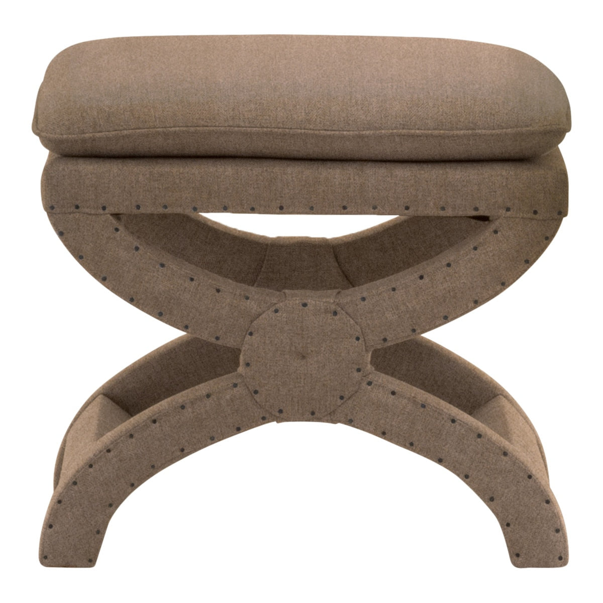 Essentials For Living Gaston Performance Fabric Caramel Ottoman