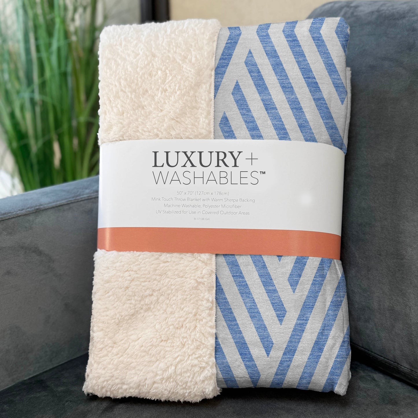 Addison Rugs Geometric Blue Washable Indoor-Outdoor Rug