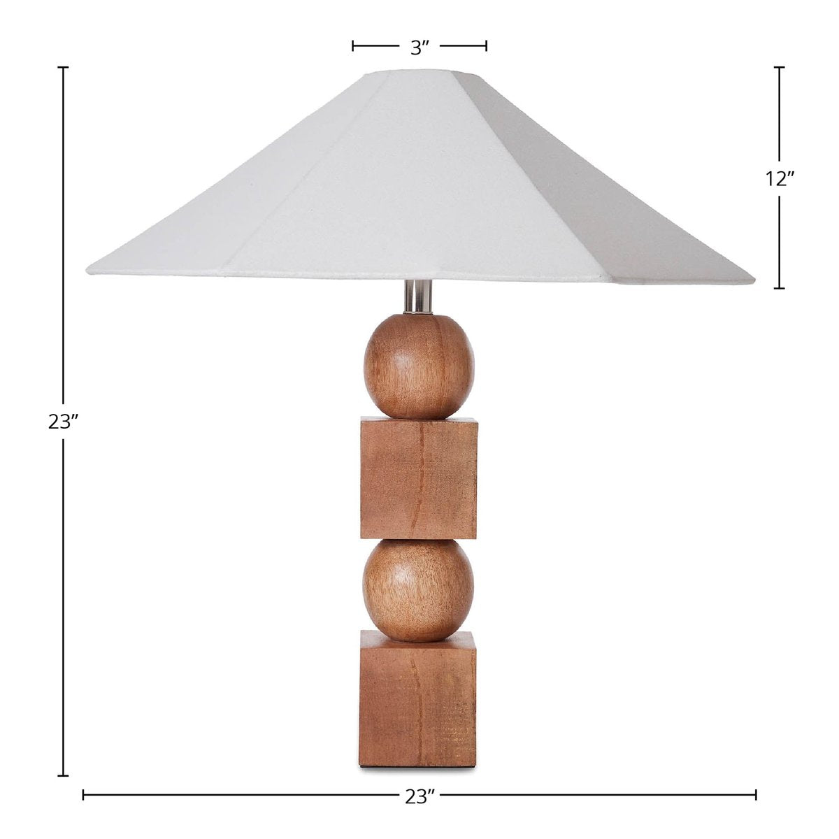 LH Home Geometric Wooden Table Lamp