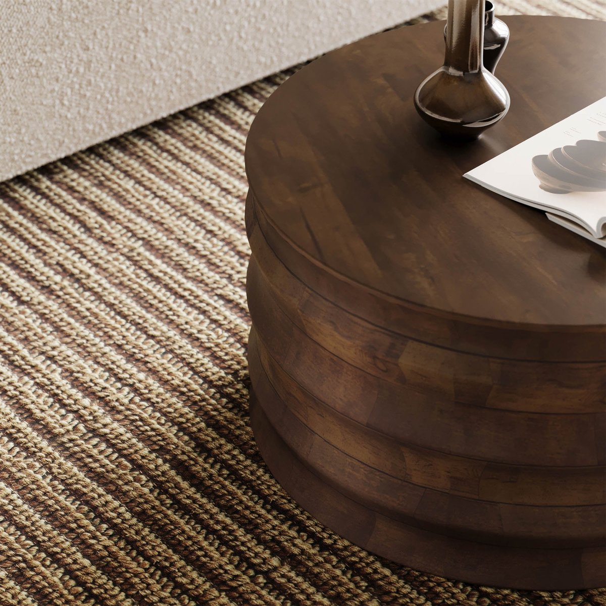 LH Home Global Wooden Round Coffee Table
