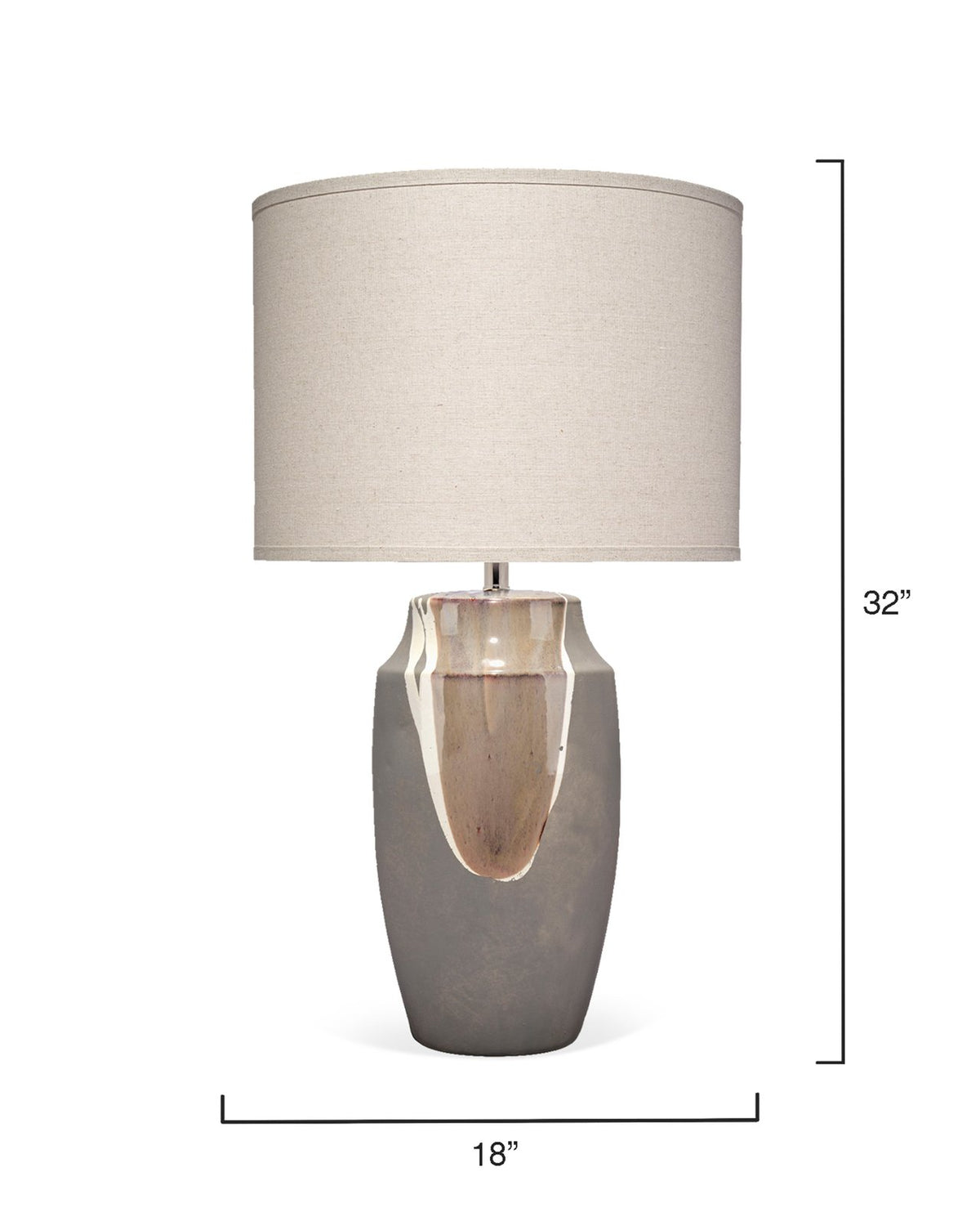 Jamie Young Grey Ceramic Landslide Table Lamp