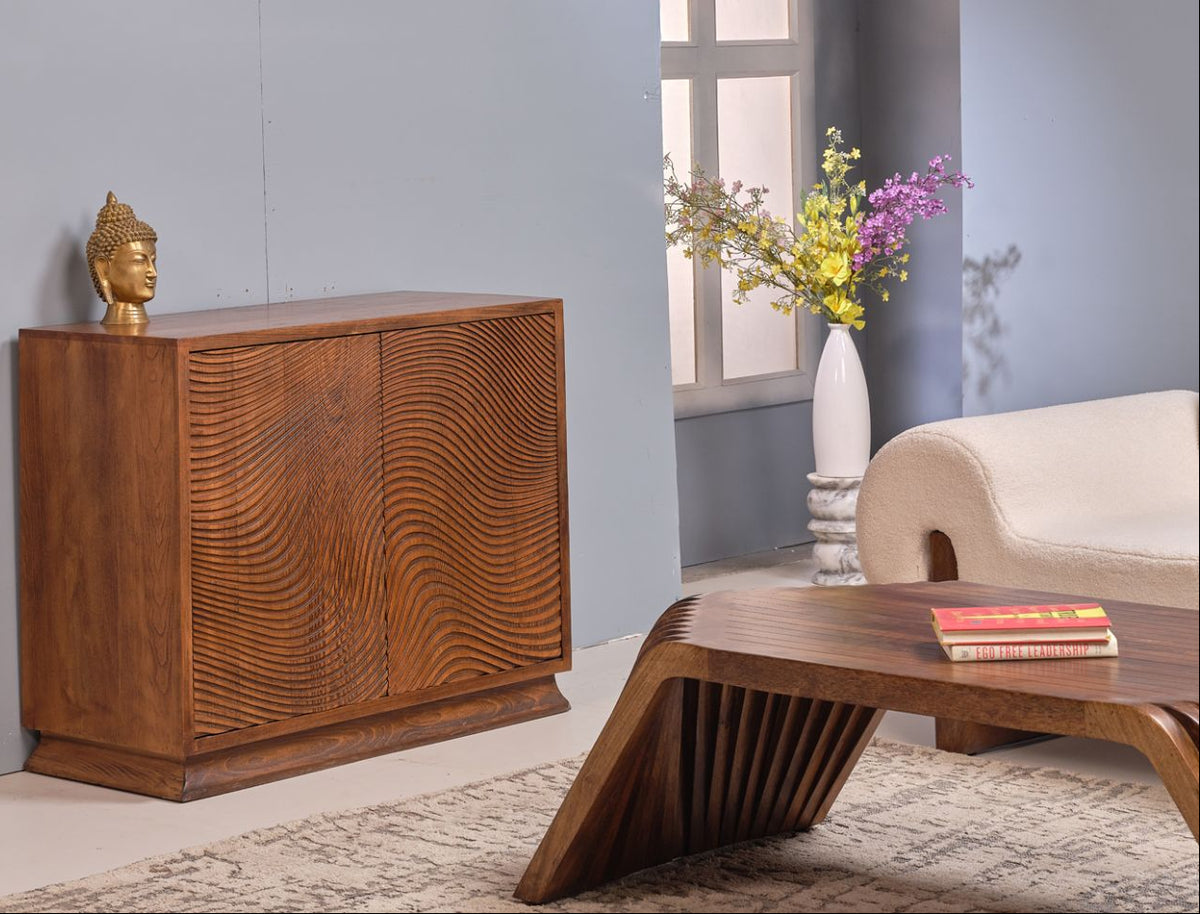 LOOMLAN Morley Two Doors Wood Accent Cabinet