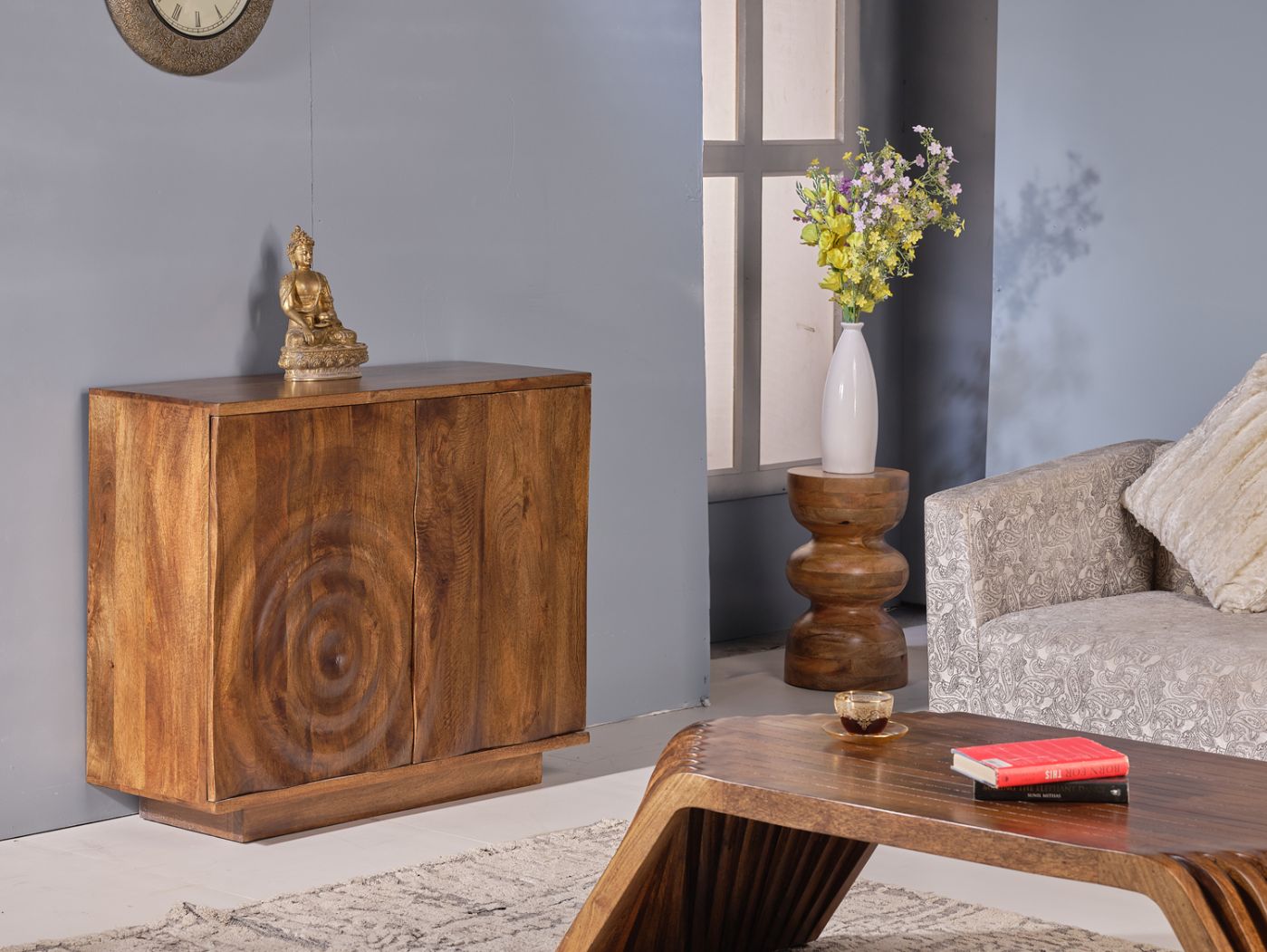 LOOMLAN Oakridge Two Doors Wood Accent Cabinet