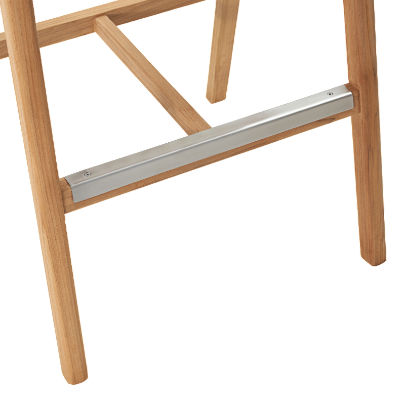 La Costa Teak Patio Barrel Back Bar Armchair