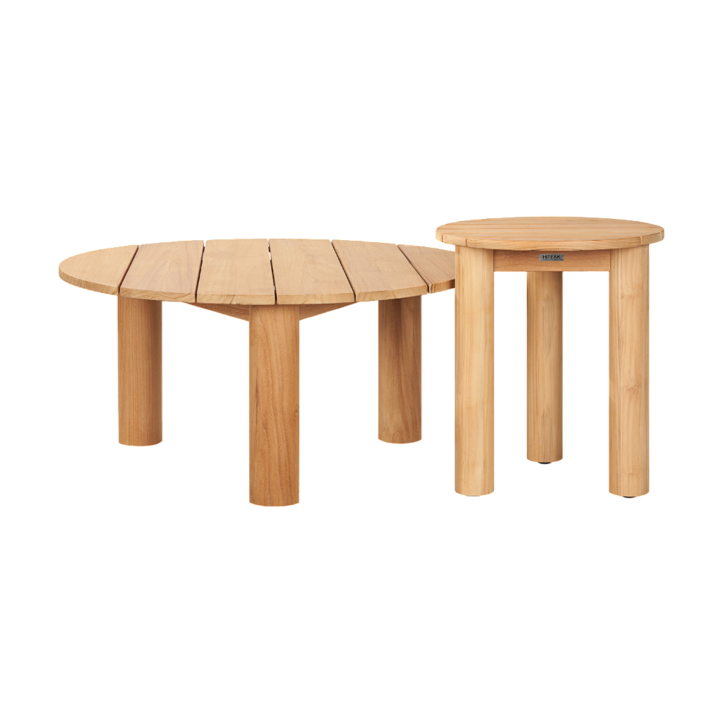 HiTeak Rudolph Teak Patio Round Side Table