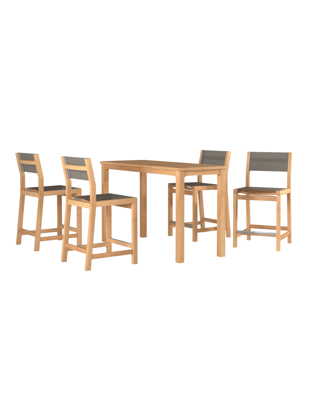HiTeak Mirador Teak Patio Rectangular Counter Height Table