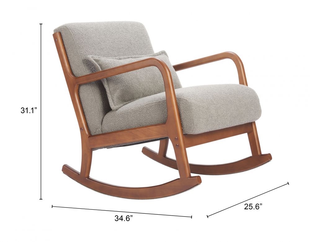 Zuo Modern Hady Textured Fabric Rocking Chair