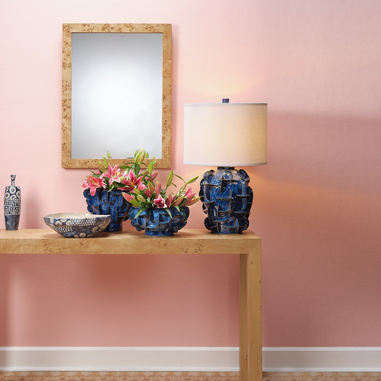 Helios Table Lamp - Cobalt Blue-Table Lamps-Jamie Young-Sideboards and Things