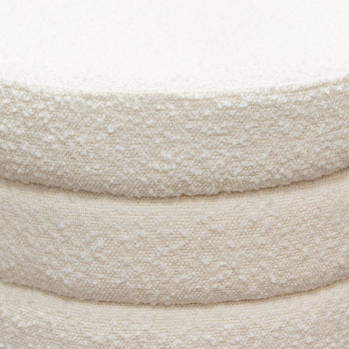 Diamond Sofa Helix Round Accent Ottoman in Boucle fabric