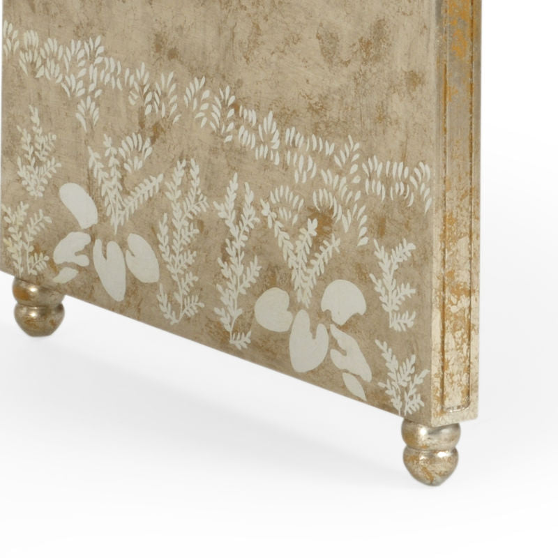 Chelsea House Hong Kong Silver Leafed Wood Desk
