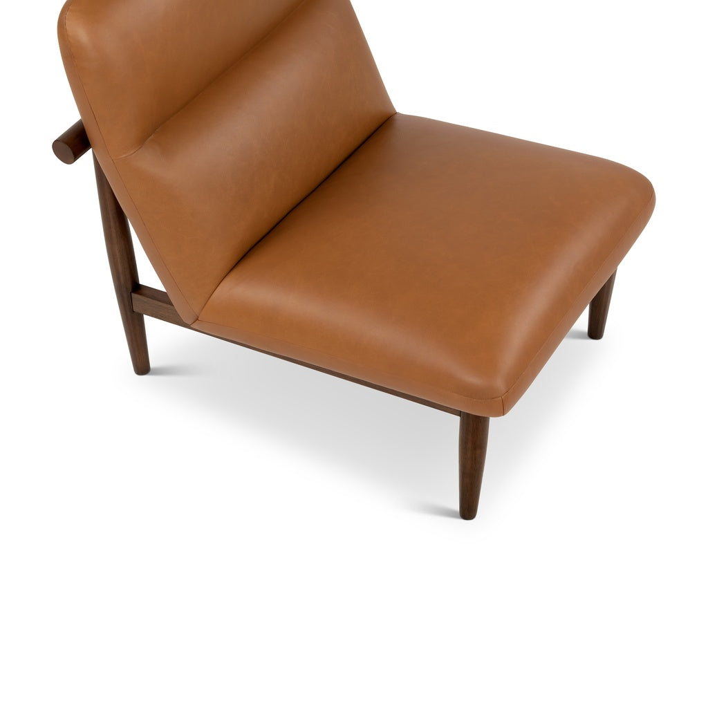 Urbia Hudson Leather Armless Accent Chair
