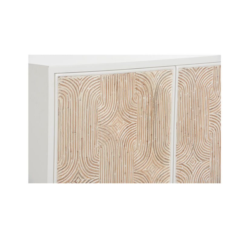 Wildwood Huli Arch Pattern White Cabinet