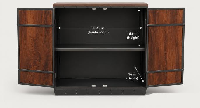 Medrano Wood Brown 2 Door Cabinet