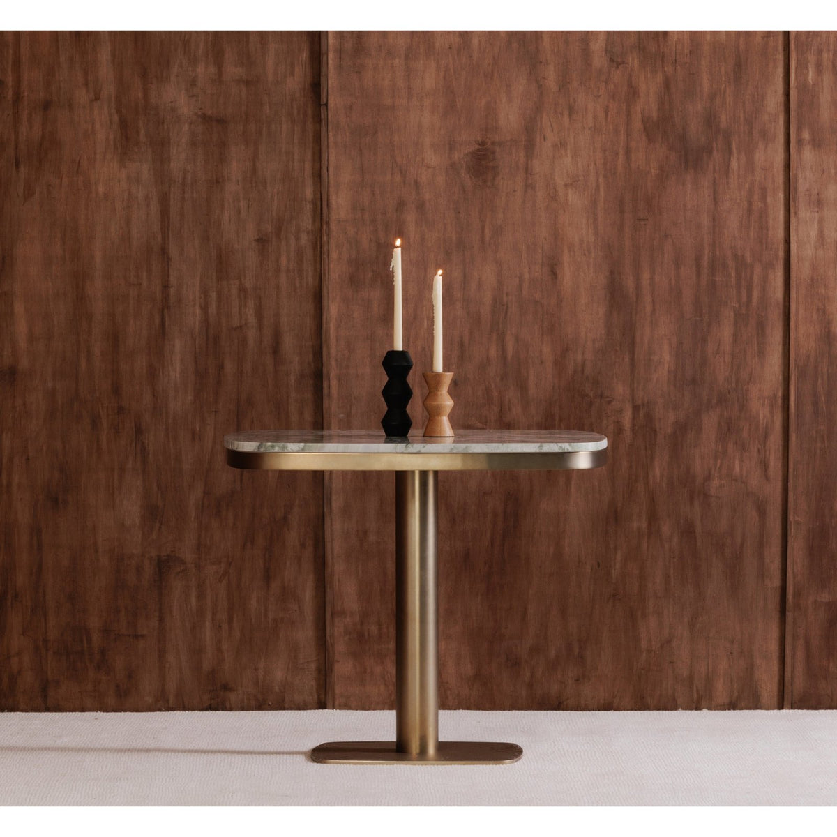 Moe's Home Celeste Green Marble & Iron Square Cafe Table