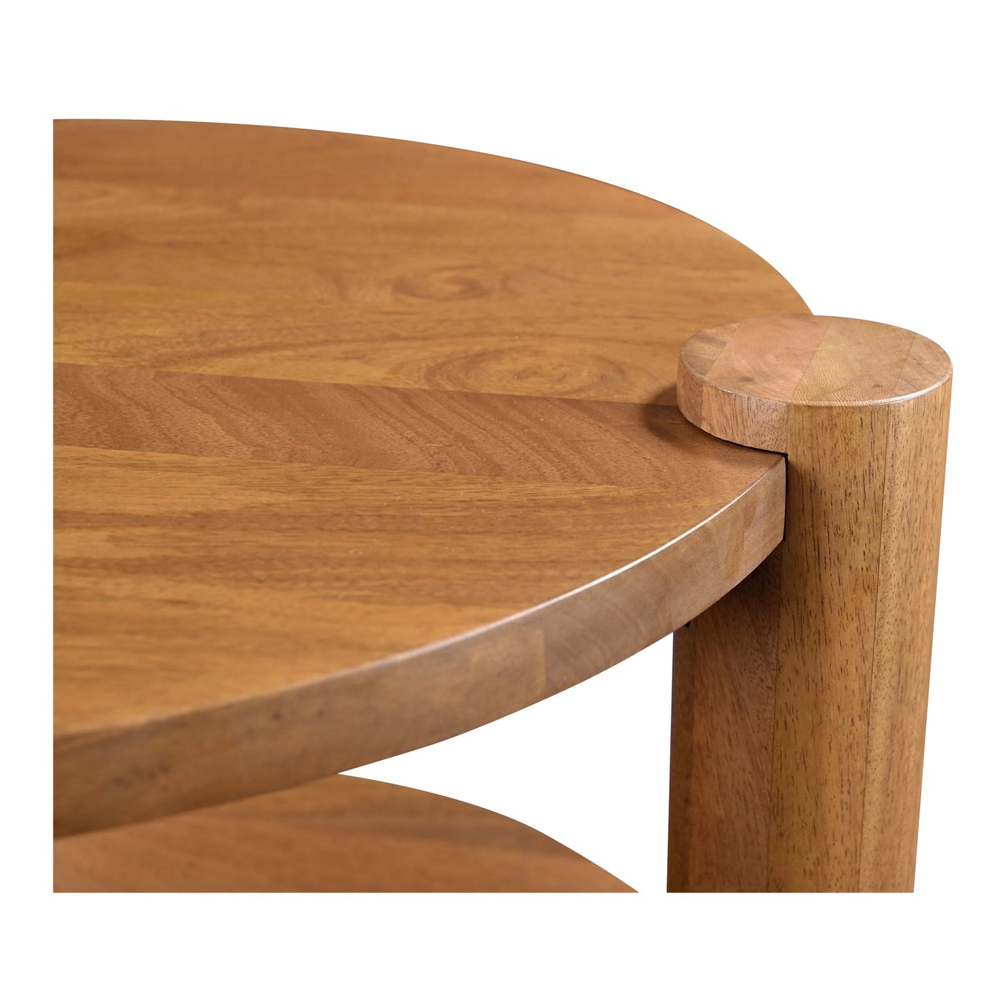 Moe's Home Olsen Natural Solid Wood Round Accent Table