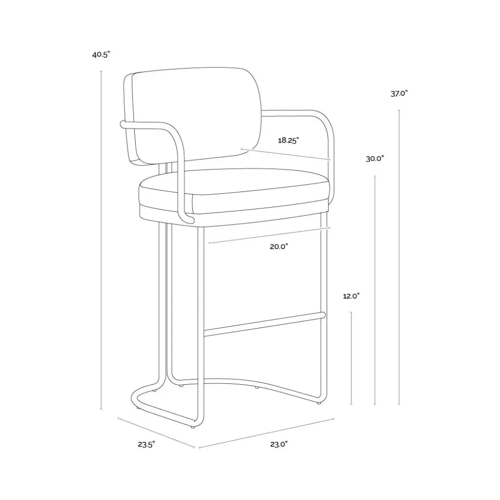 SUNPAN Jalen Faux Leather Barstool