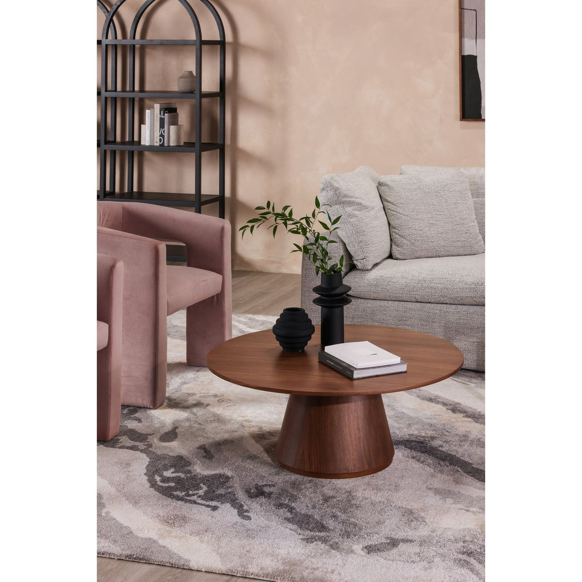 Moe's Home Otago Wood Brown Round Coffee Table