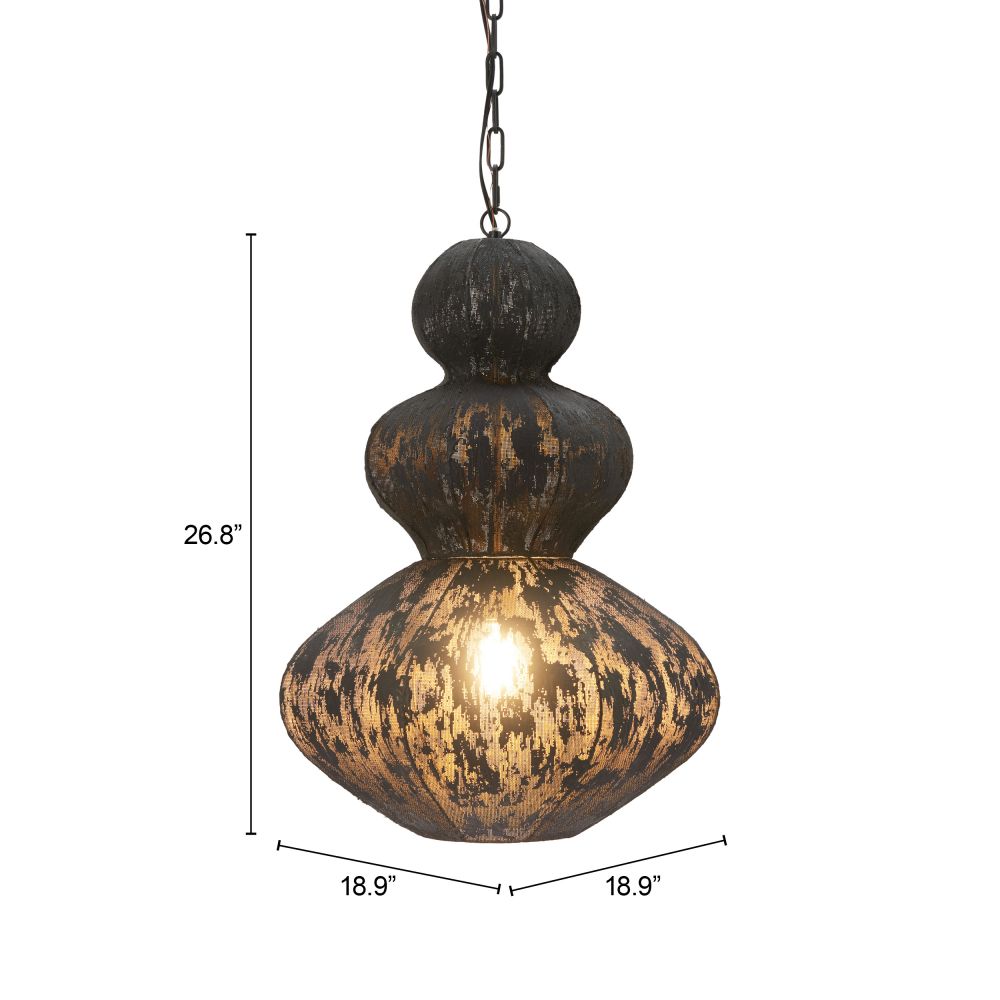 Zuo Modern Kali Iron Black Ceiling Lamp