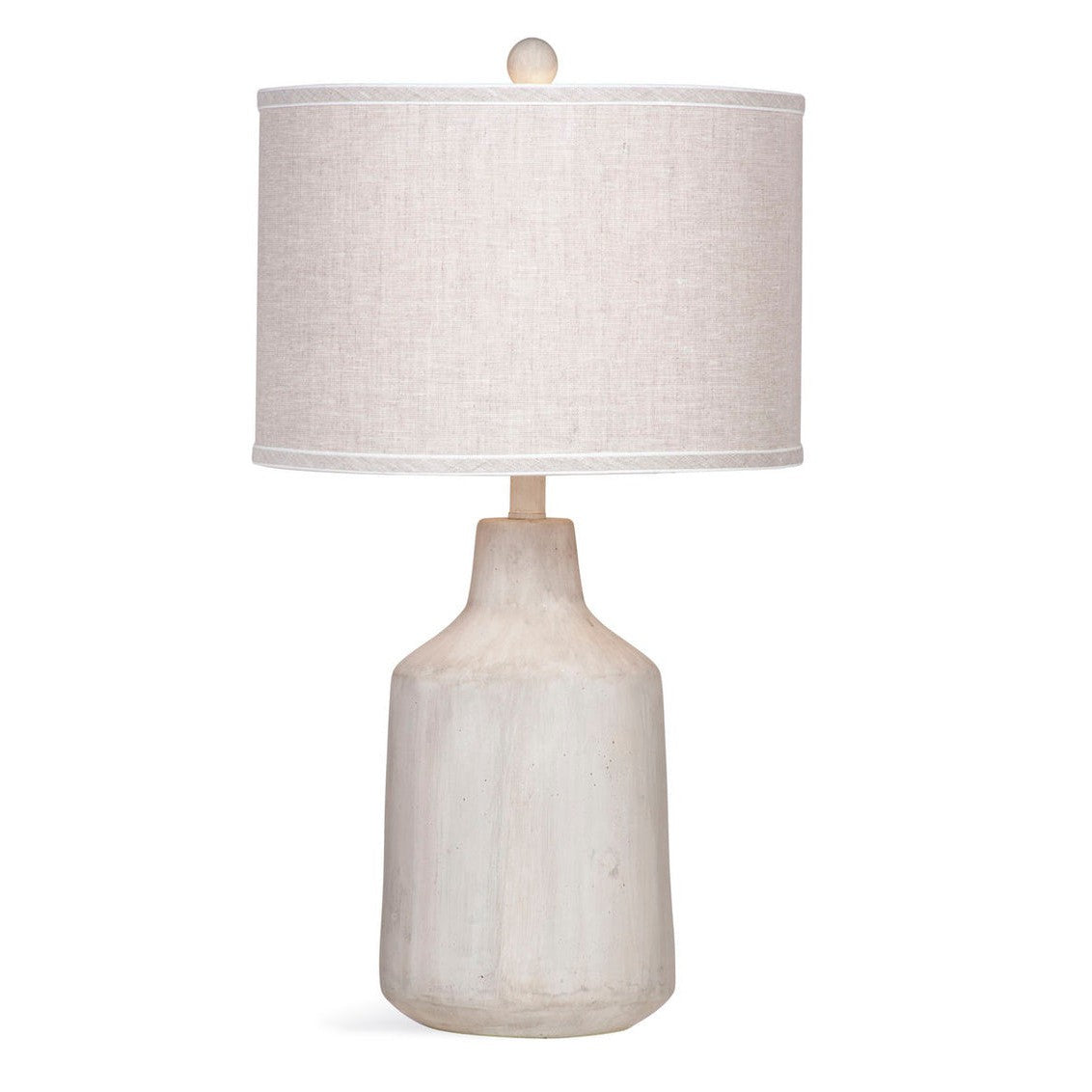 Bassett Mirror Dalton Natural Material & White Linen Table Lamp