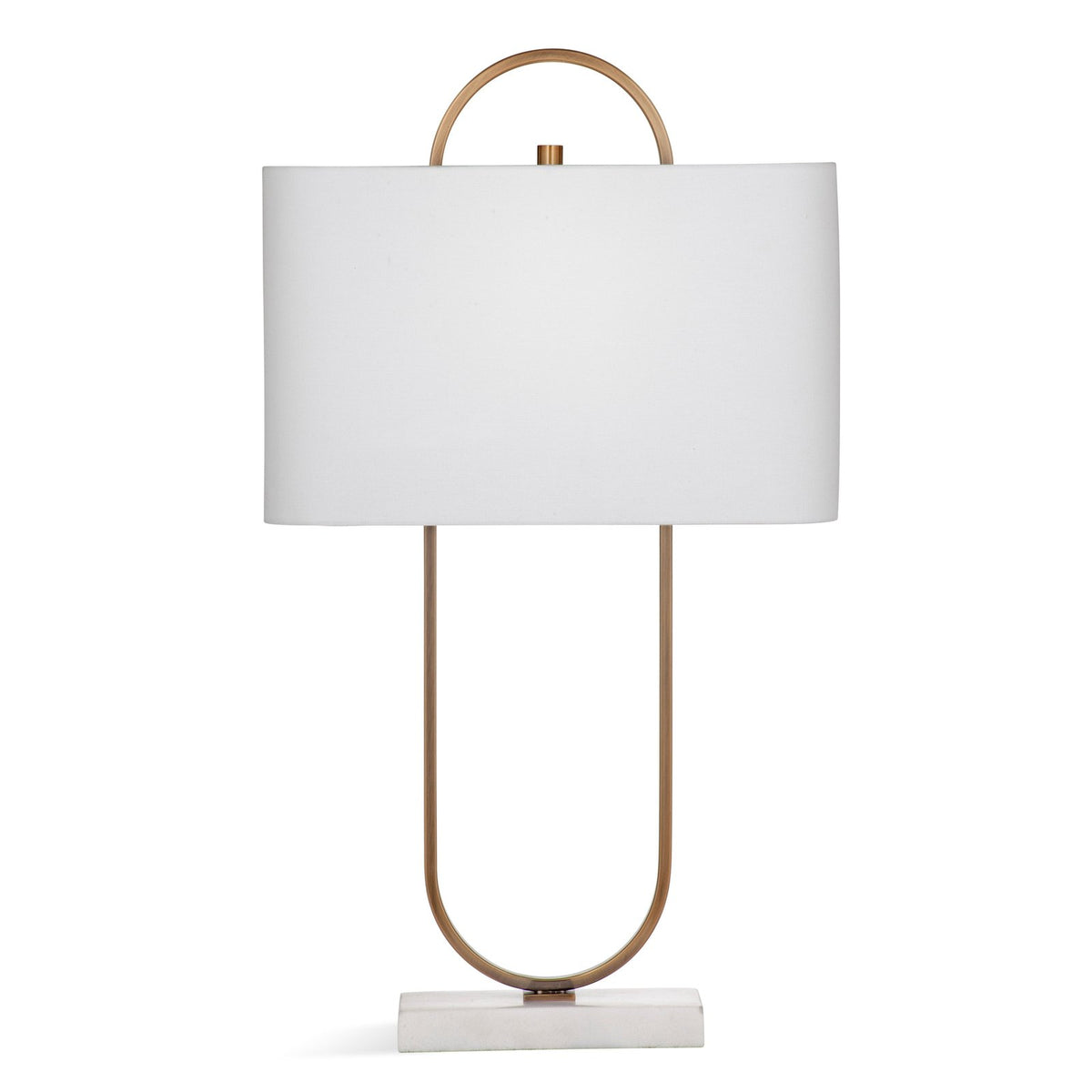Bassett Mirror Mabel Metal and Marble Gold Table Lamp