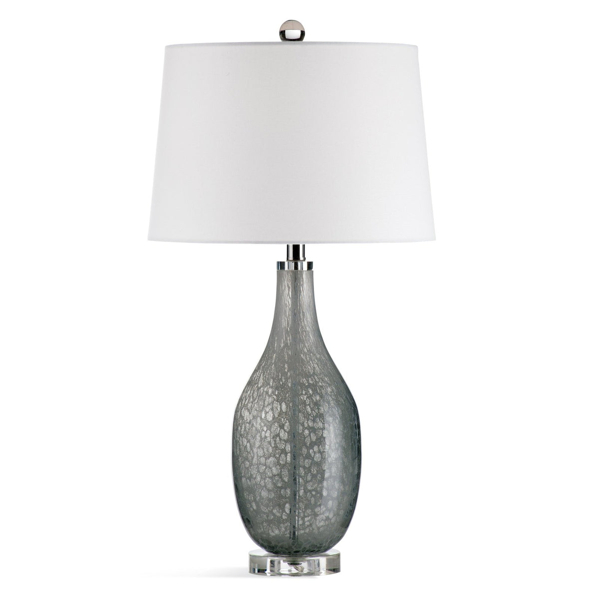 Bassett Mirror Jackson Glass and Fabric Grey Table Lamp
