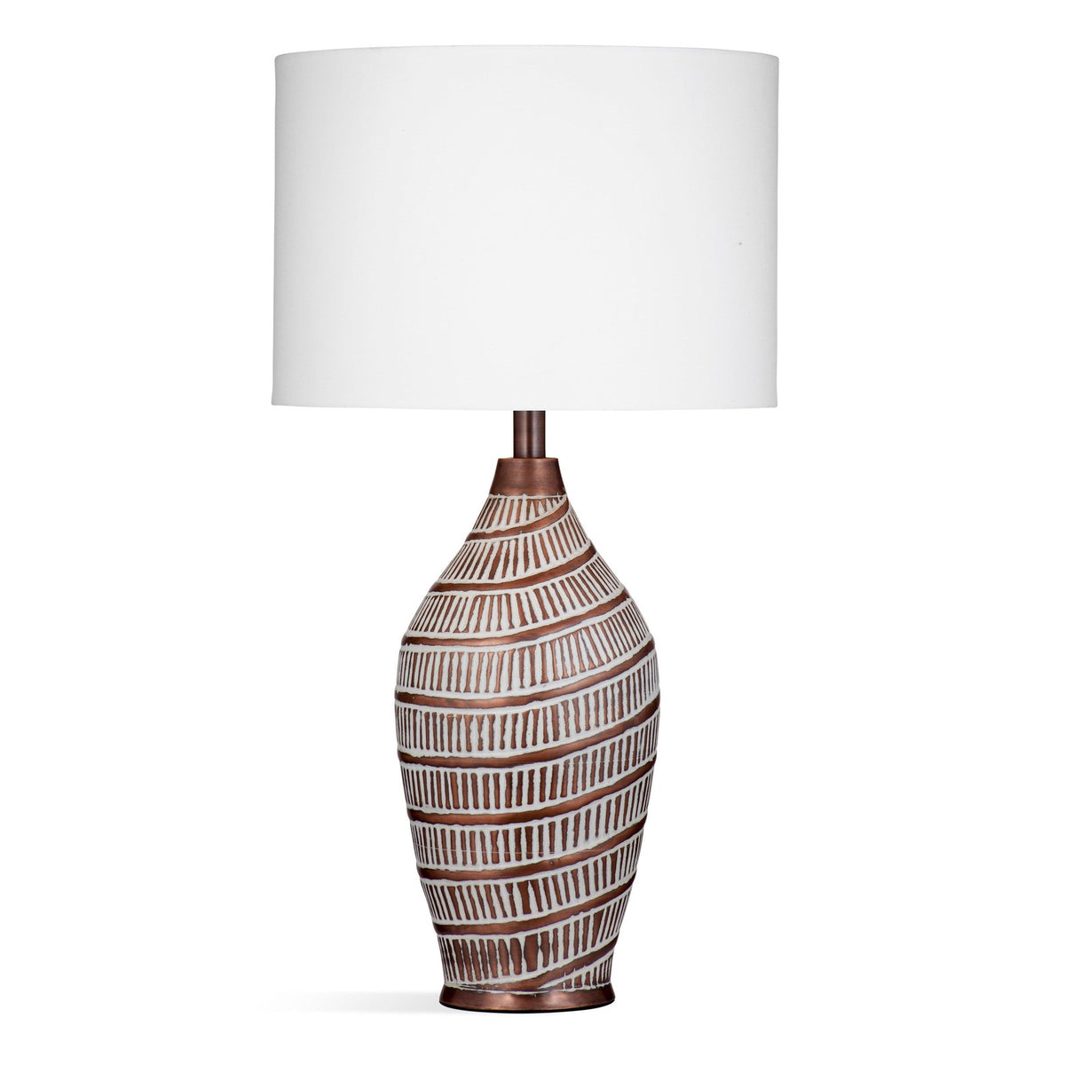 Bassett Mirror Santa Cruz Polyresin White Table Lamp