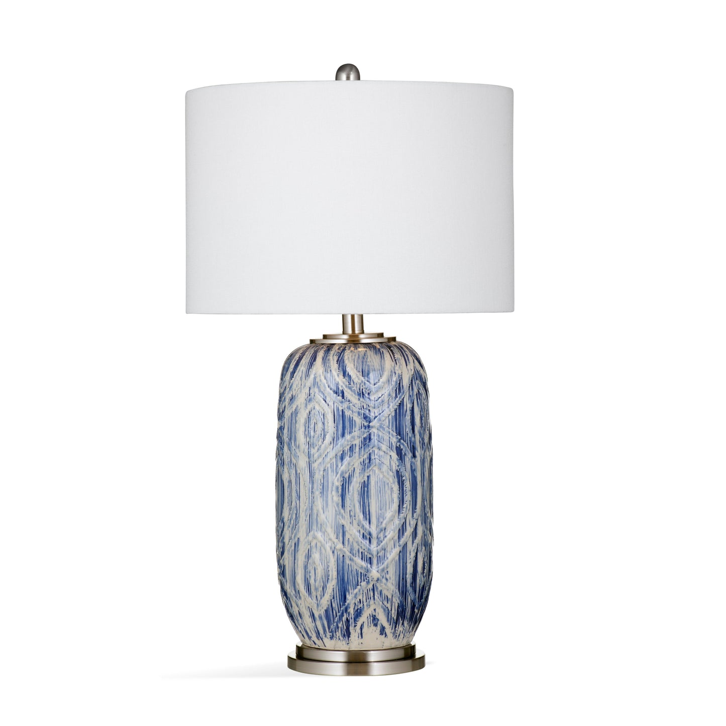 Jeers Ceramic and Metal Blue Table Lamp