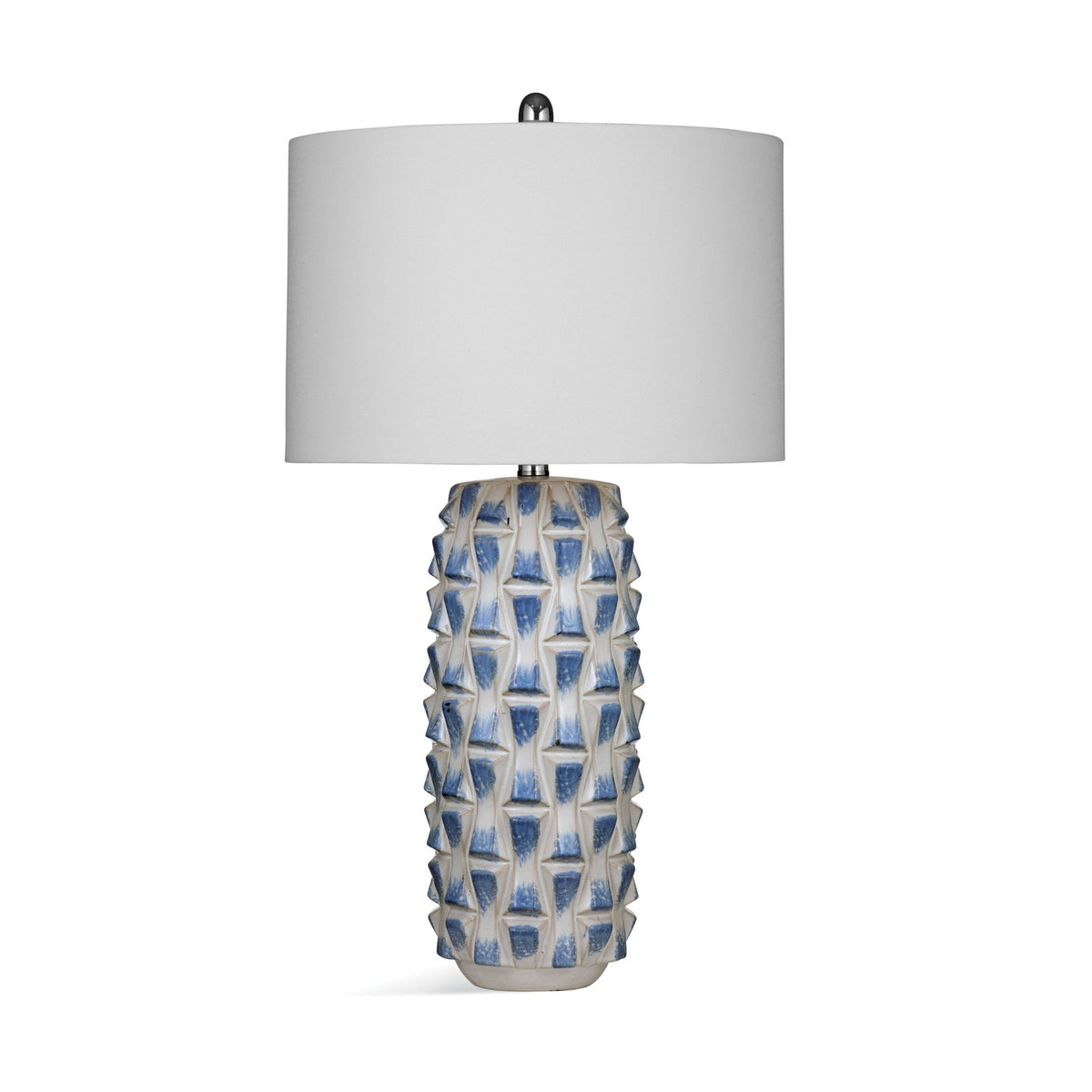 Bassett Mirror Stones Ceramic Blue Table Lamp