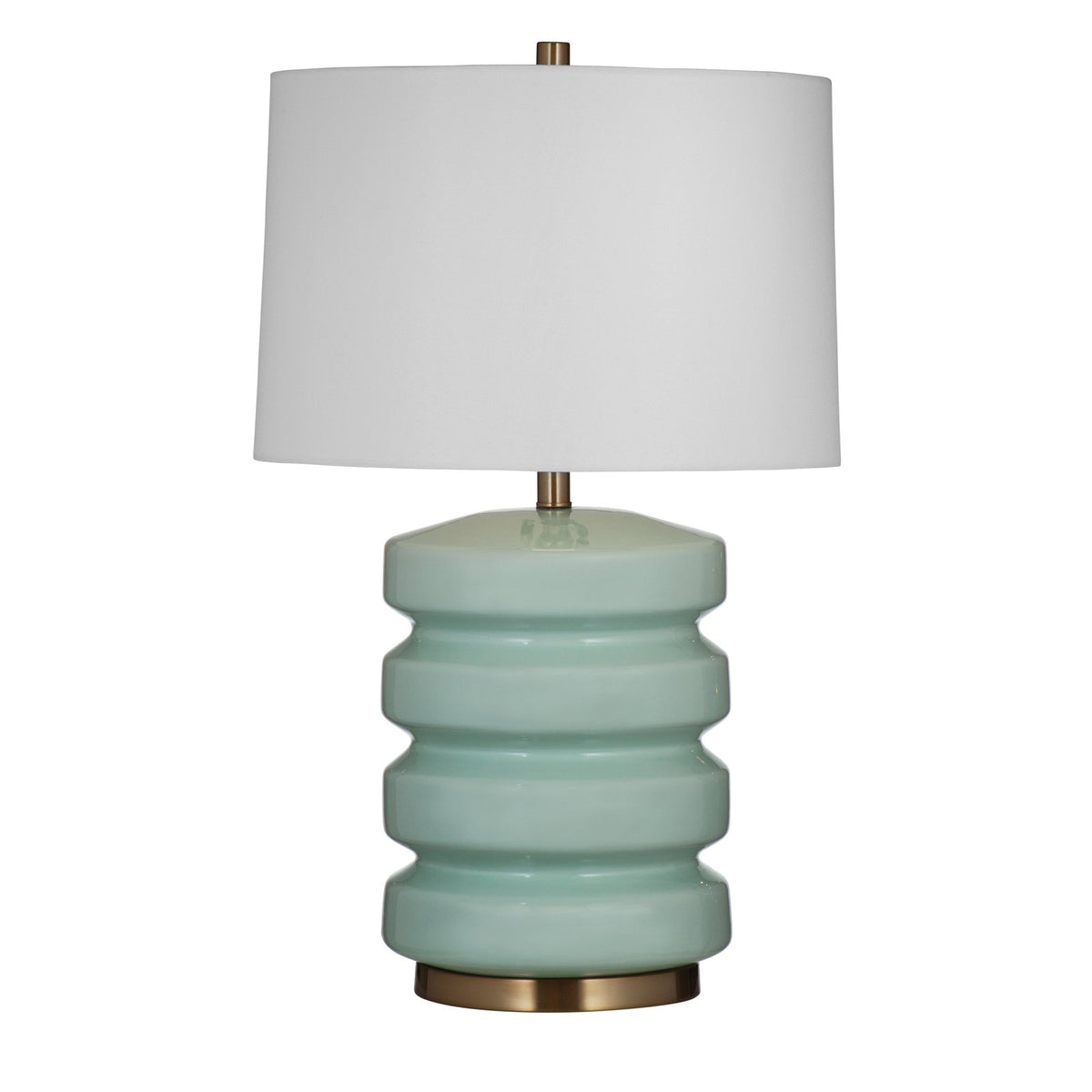 Bassett Mirror Marzz Ceramic & Metal Light Green Table Lamp