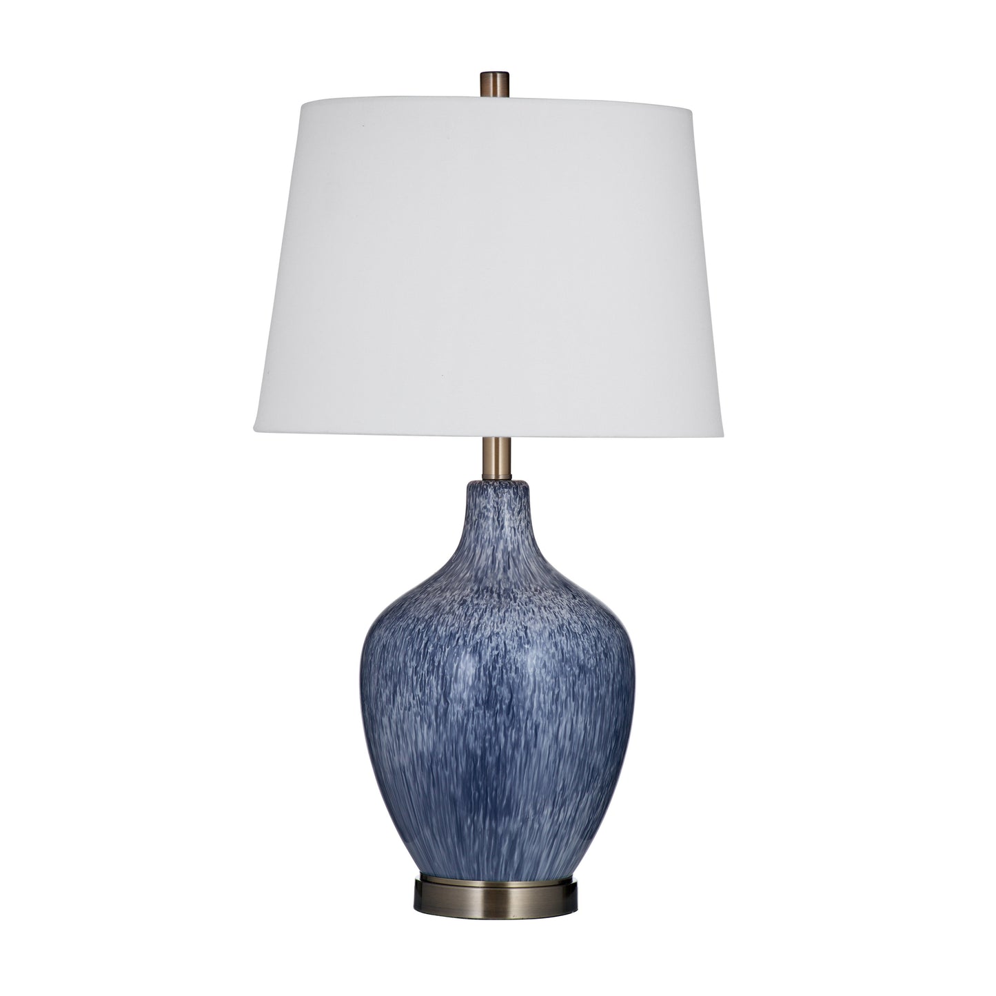 Montego Ceramic & Metal Reactive Blue Table Lamp